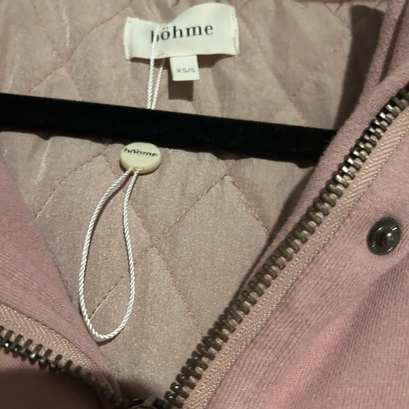 Bohme mauve/dusty pink Varsity Puffer Jacket Size Small / XS New - Picture 6 of 8